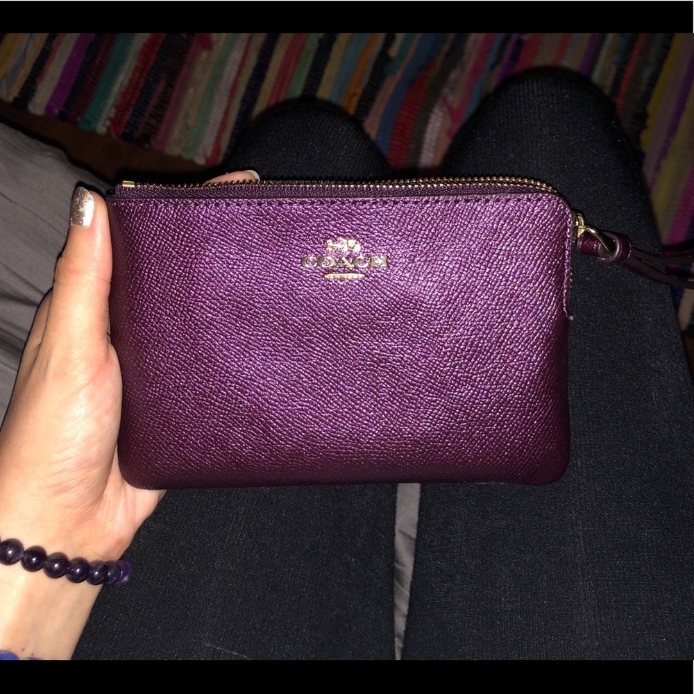 Purple/maroon Coach wallet